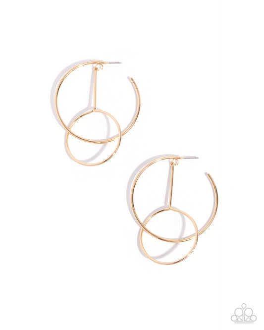 Dreaming of Hoops - gold - Paparazzi earrings