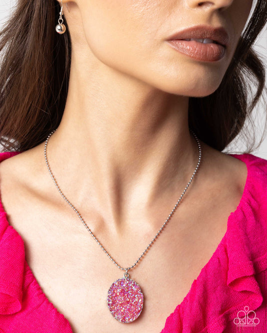 Dreamy Druzies - pink - Paparazzi necklace