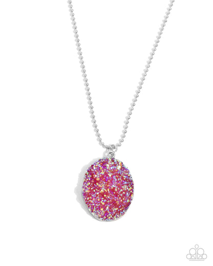 Dreamy Druzies - pink - Paparazzi necklace