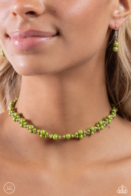 Dreamy Duchess - green - Paparazzi necklace