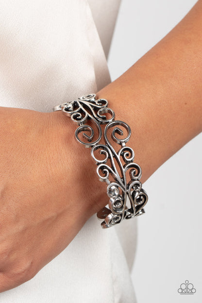 Dressed to FRILL - silver - Paparazzi bracelet