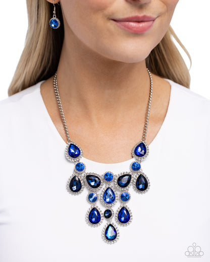 Dripping in Dazzle - blue - Paparazzi necklace