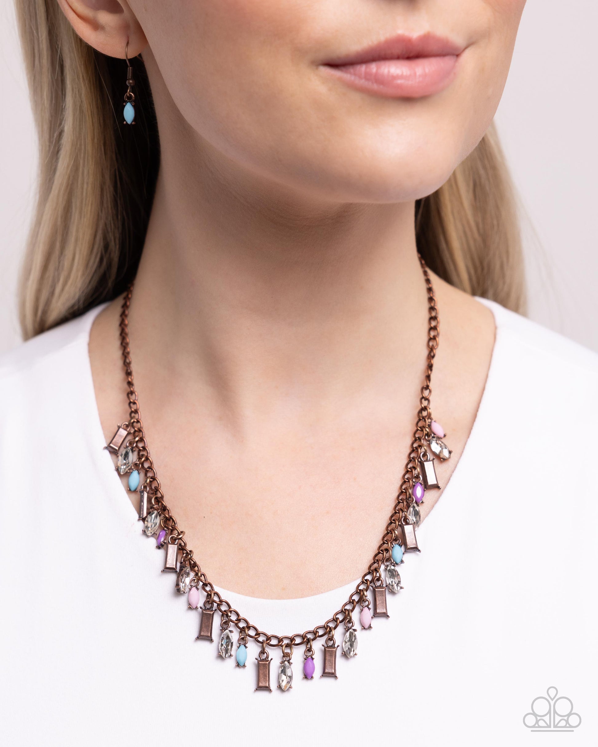 Dripping in Drama - copper - Paparazzi necklace