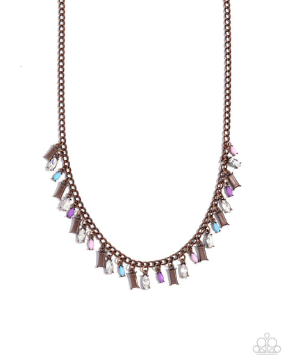 Dripping in Drama - copper - Paparazzi necklace