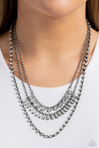 Dripping in Stardust - black - Paparazzi necklace