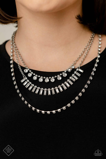 Dripping in Stardust - white - Paparazzi necklace