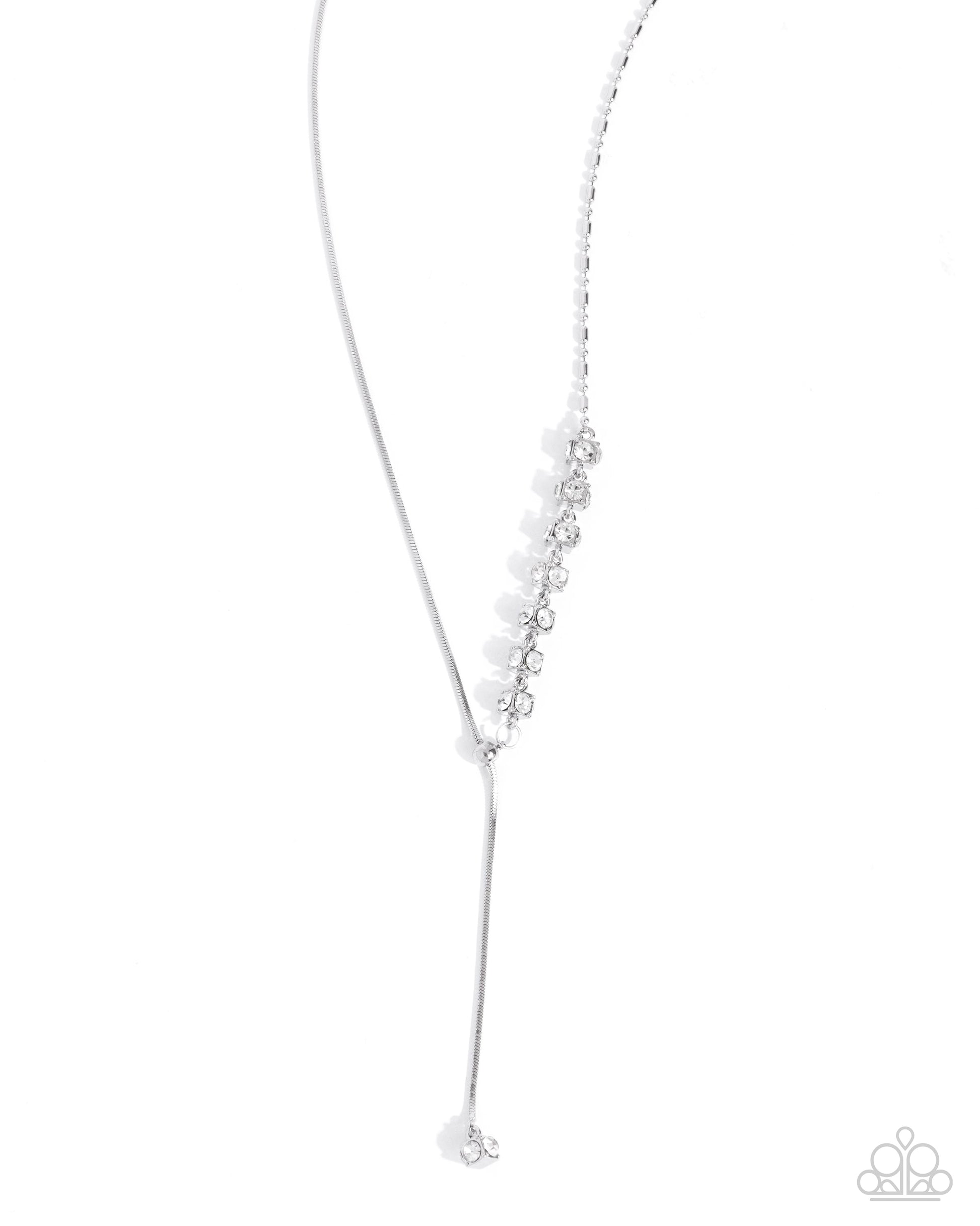 Drops of Dazzle - white - Paparazzi necklace