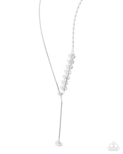 Drops of Dazzle - white - Paparazzi necklace