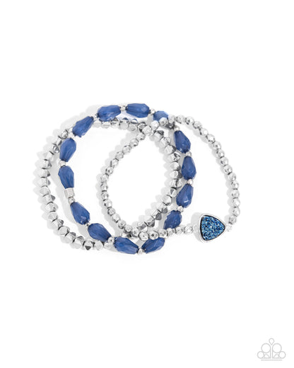 Druzy Decadence - blue - Paparazzi bracelet