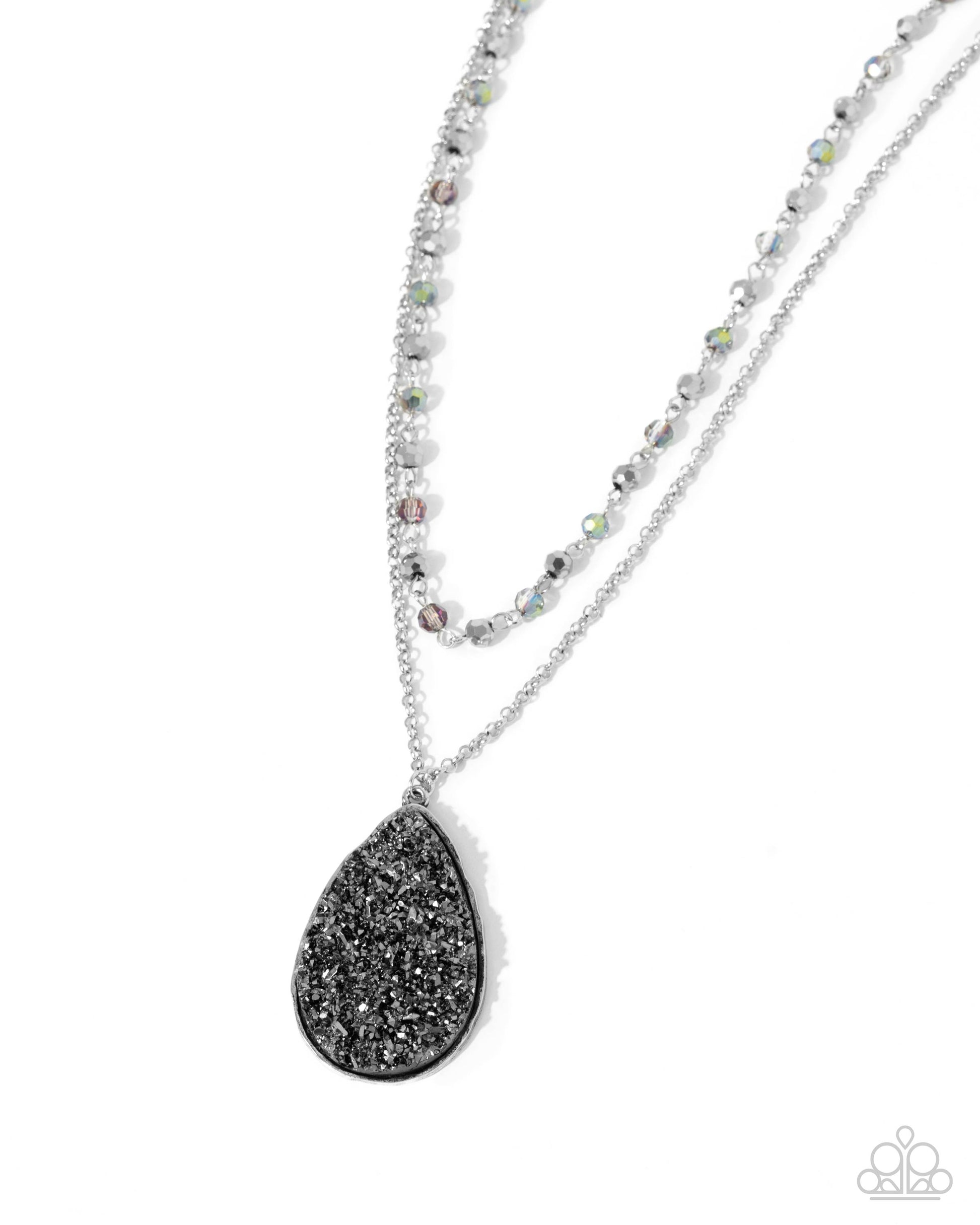 Druzy Delight - silver - Paparazzi necklace