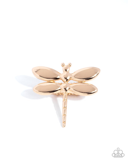 Durable Dragonfly - gold - Paparazzi ring