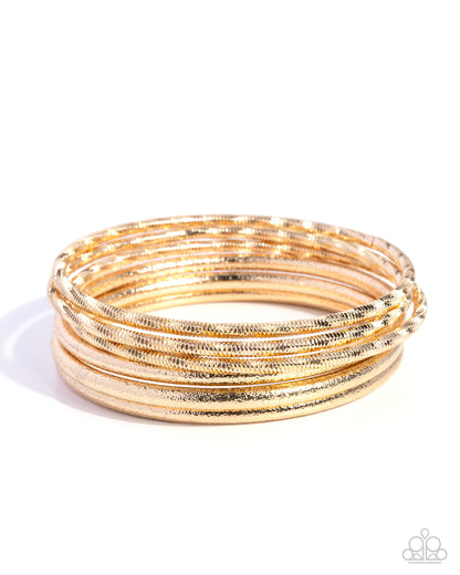 Dusted Delight - gold - Paparazzi bracelet