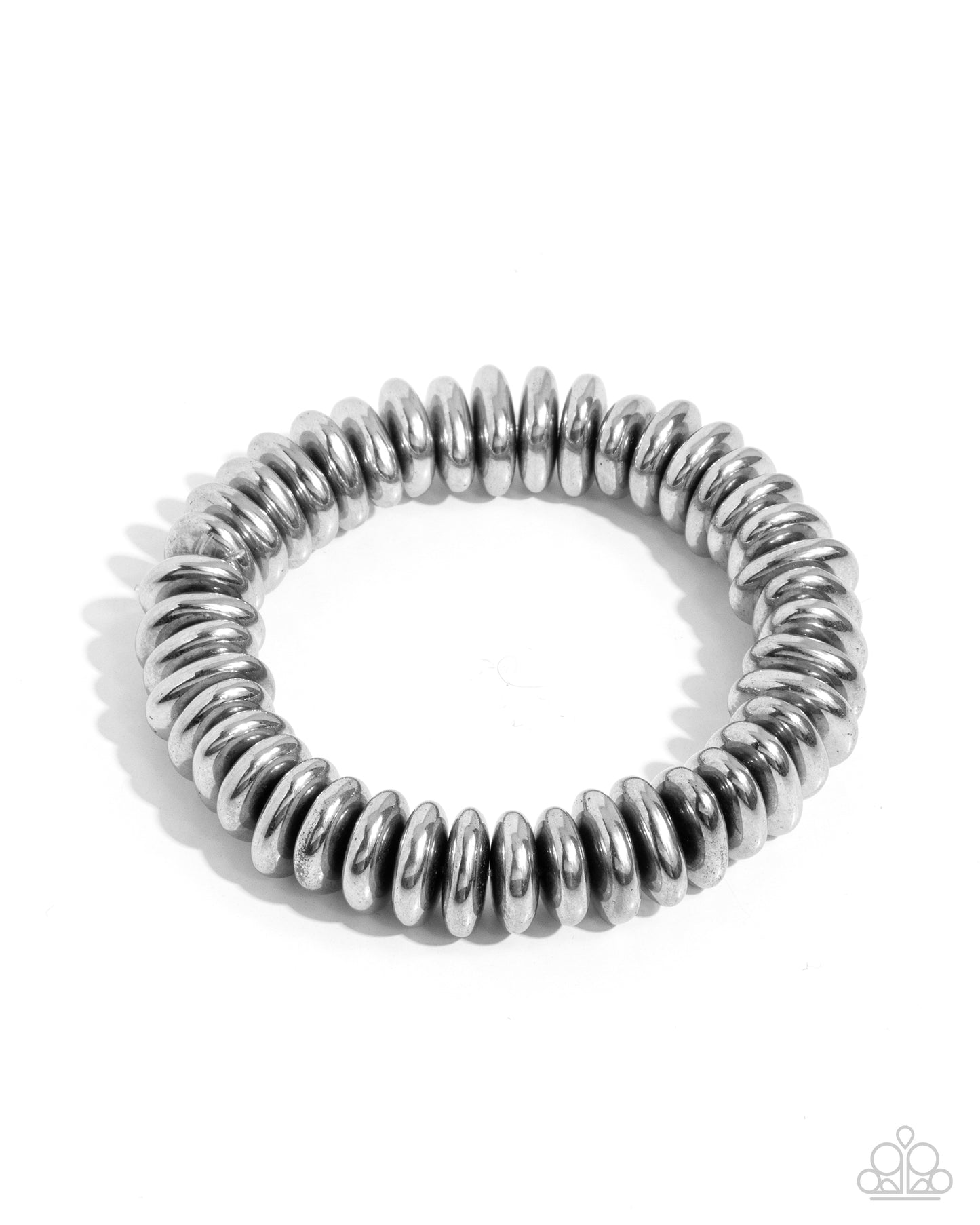 Dynamic Discs - silver - Paparazzi MENS bracelet