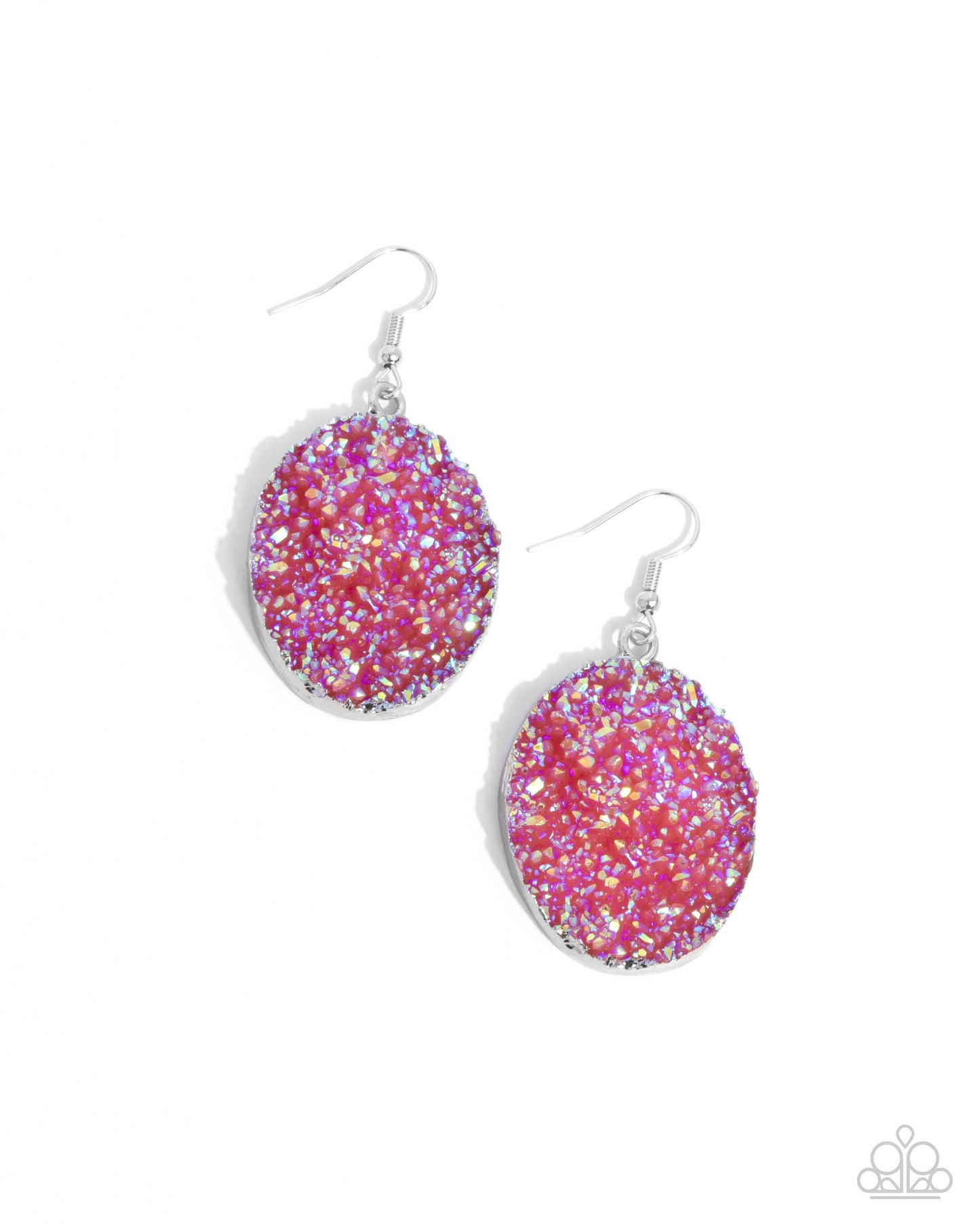 Dynamic Druzies - pink - Paparazzi earrings