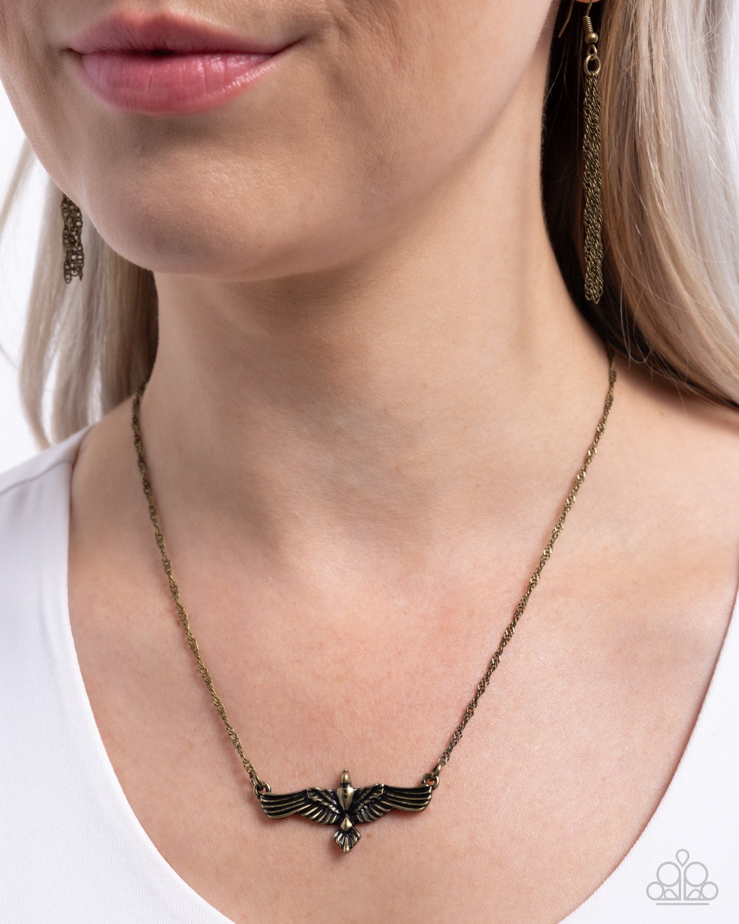 Eagle Exception - brass - Paparazzi necklace