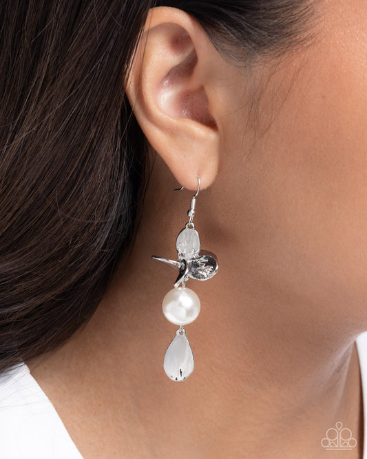 Earnest Elegance - white - Paparazzi earrings