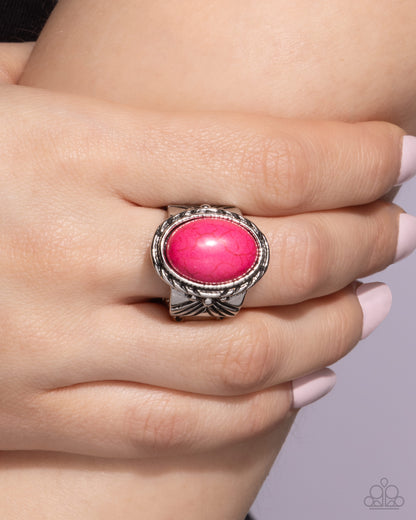 Earthen-WEAR - pink - Paparazzi ring