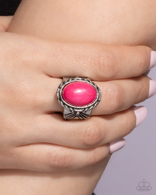 Earthen-WEAR - pink - Paparazzi ring