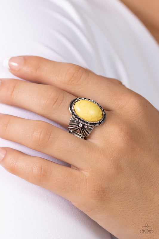 Earthen-WEAR - yellow - Paparazzi ring