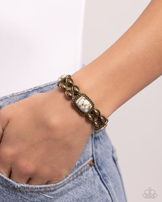 Earthy Ease - brass - Paparazzi bracelet