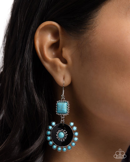 Earthy Emblem - black - Paparazzi earrings