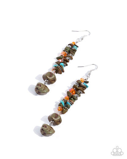 Earthy Embrace - green - Paparazzi earrings