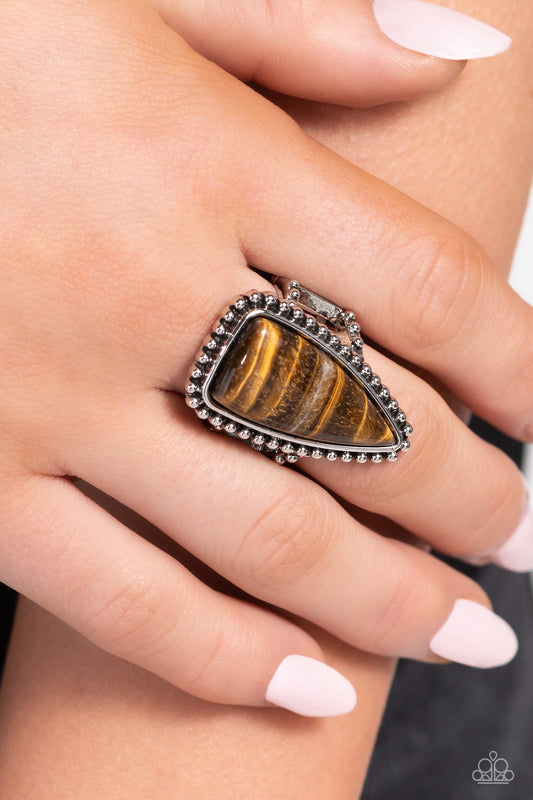 Earthy Engagement - brown - Paparazzi ring