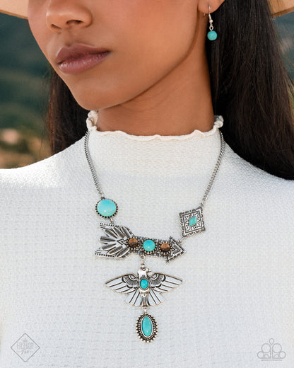 Earthy Exposé - blue - Paparazzi necklace