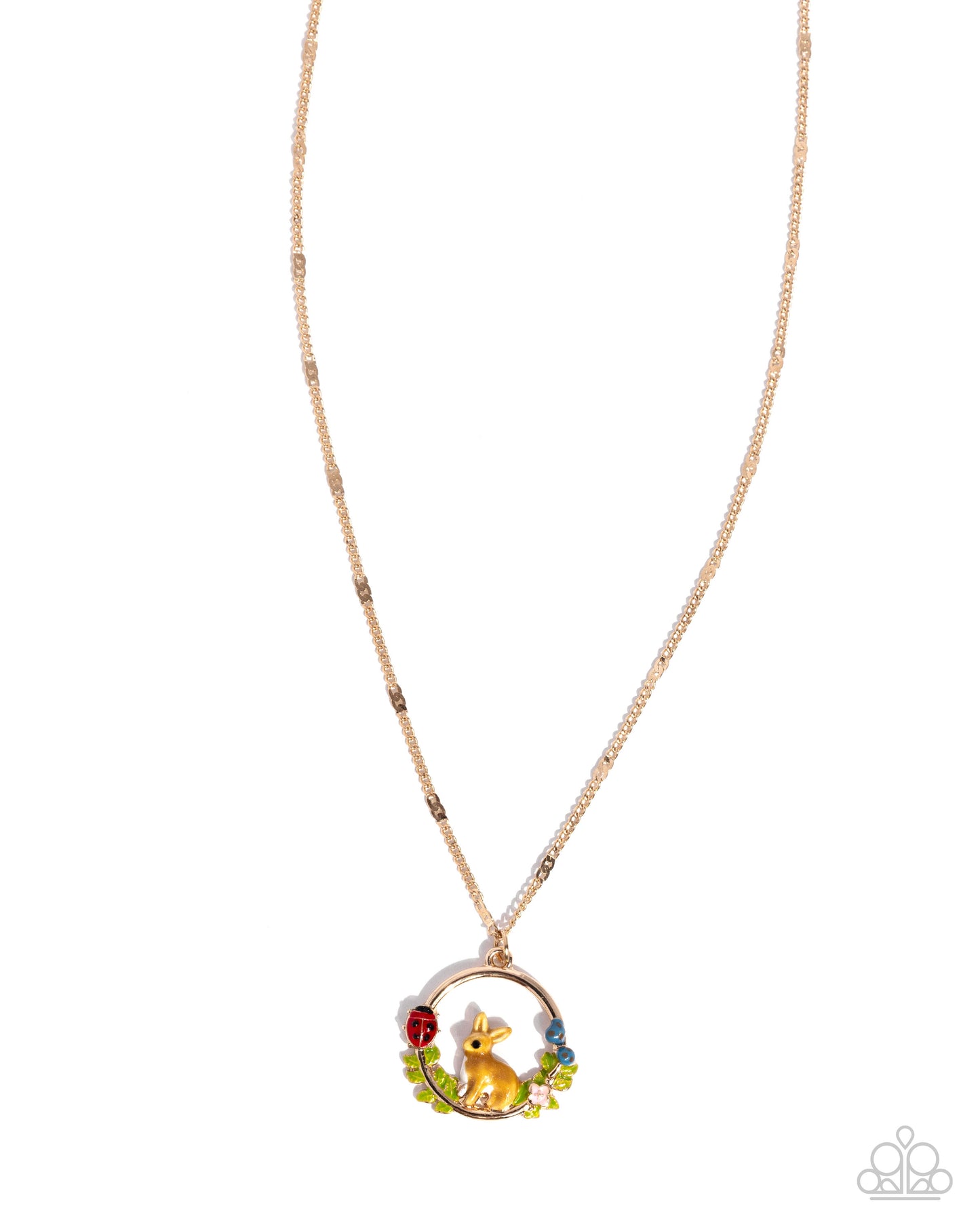 Easter Emblem - gold - Paparazzi necklace