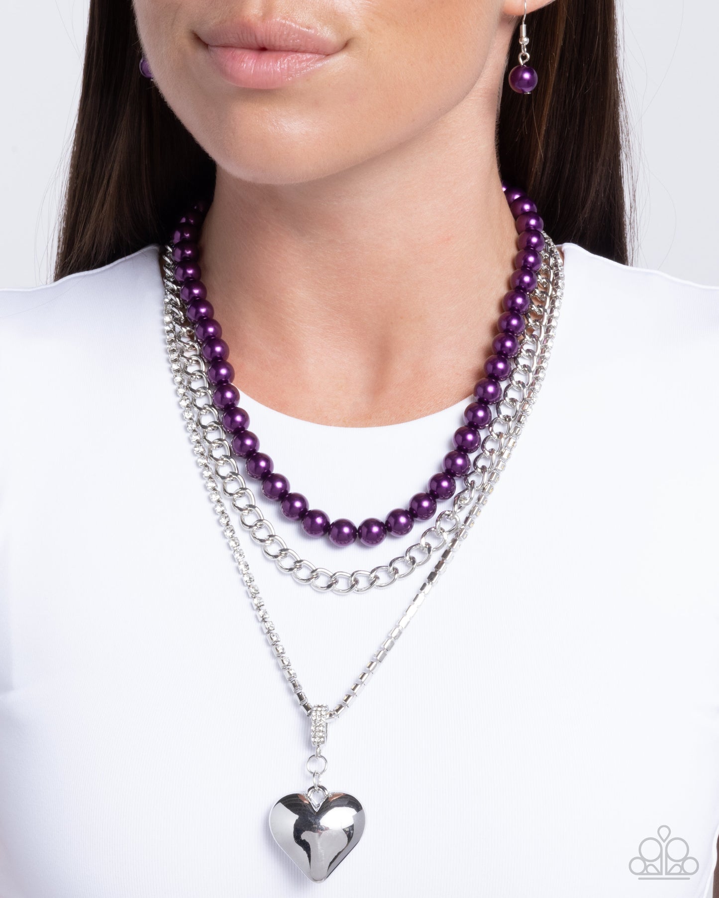 Easy Elevation - purple - Paparazzi necklace