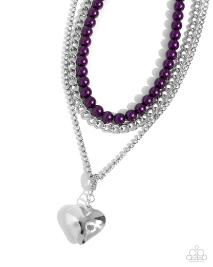 Easy Elevation - purple - Paparazzi necklace