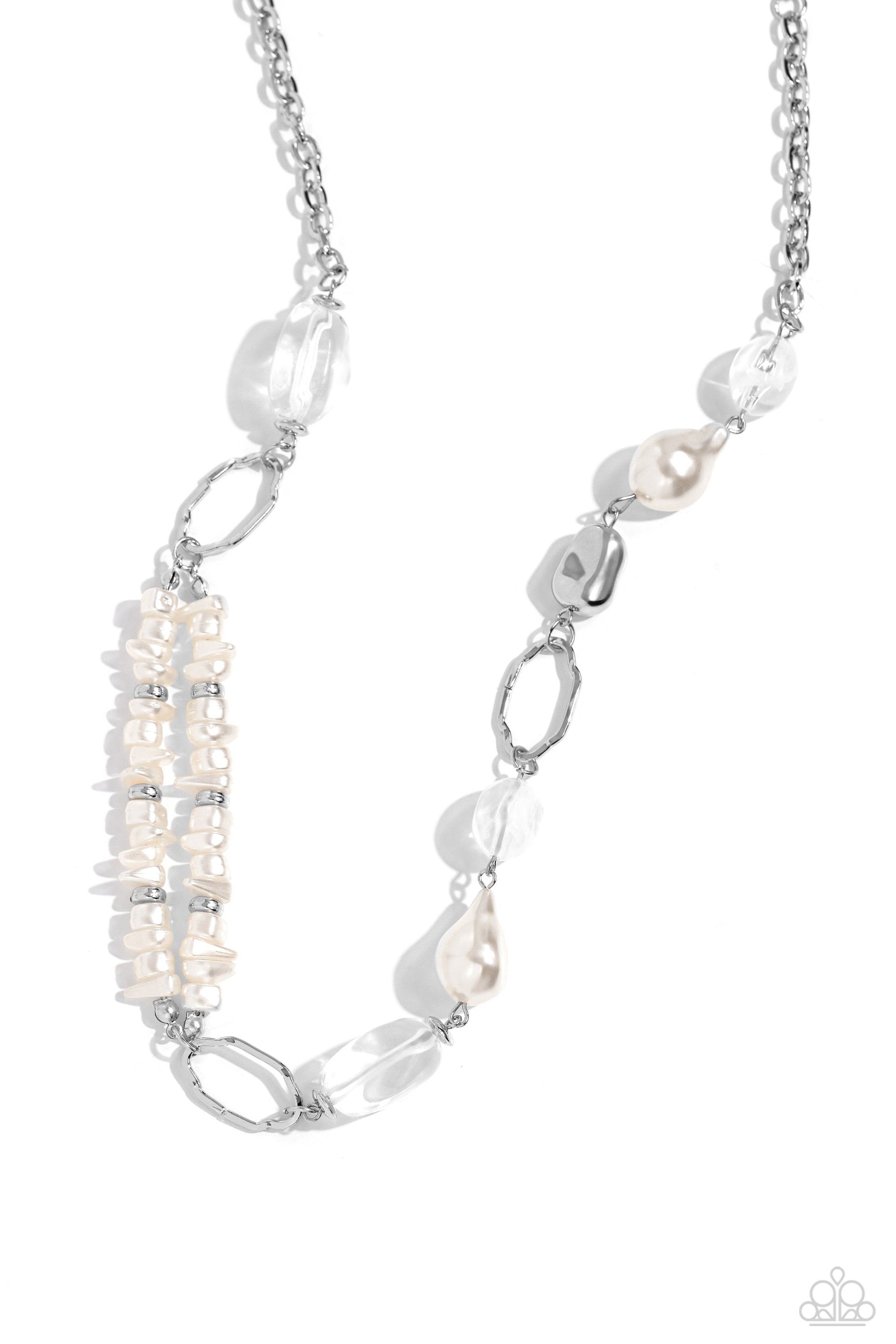 Easygoing Elegance - white - Paparazzi necklace