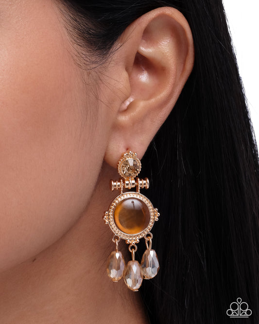 Easygoing Elevation - brown - Paparazzi earrings