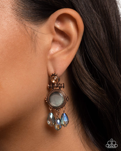 Easygoing Elevation - copper - Paparazzi earrings