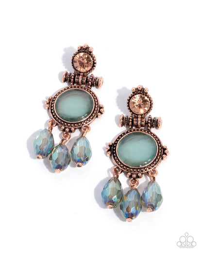 Easygoing Elevation - copper - Paparazzi earrings