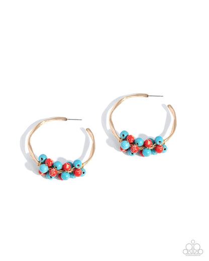 Eclectic Echo - red - Paparazzi earrings