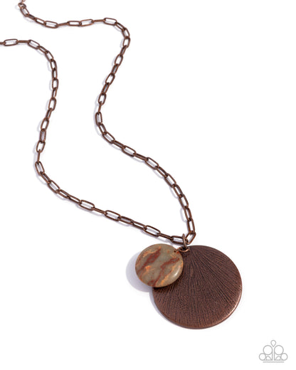 Eclectic Eclipse - copper - Paparazzi necklace