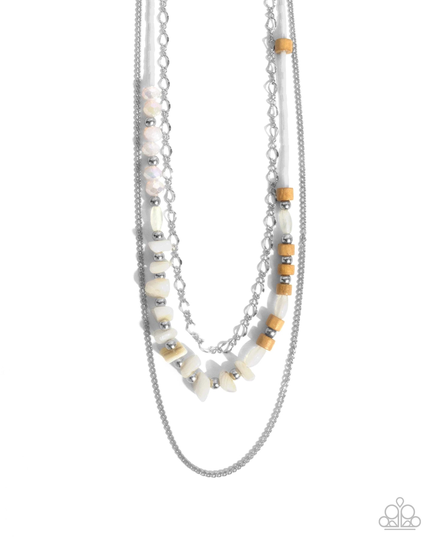 Eclectic Effort - white - Paparazzi necklace