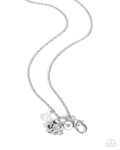 Eclectic Elementary - white - Paparazzi LANYARD necklace