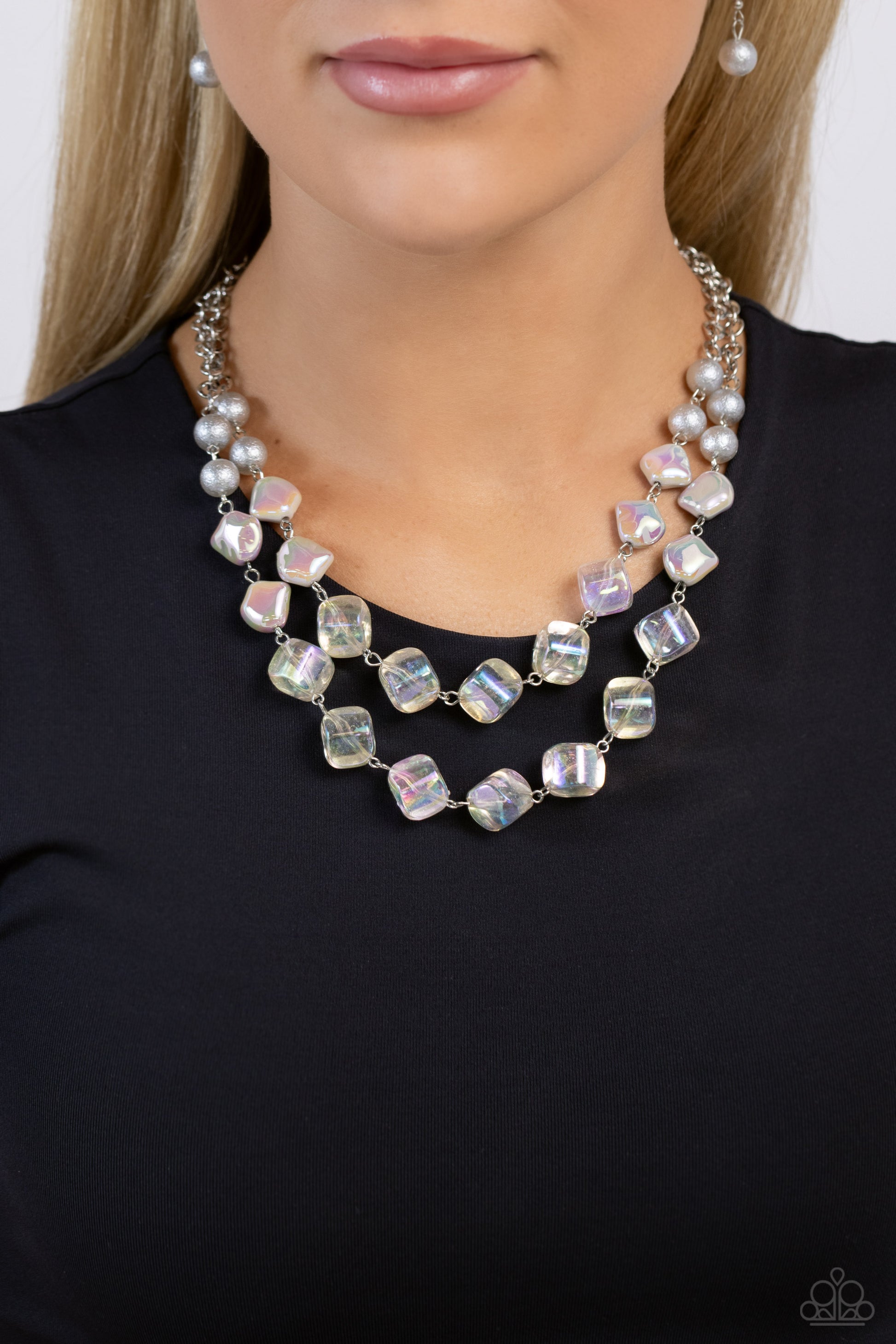 Eclectic Embellishment - silver - Paparazzi necklace