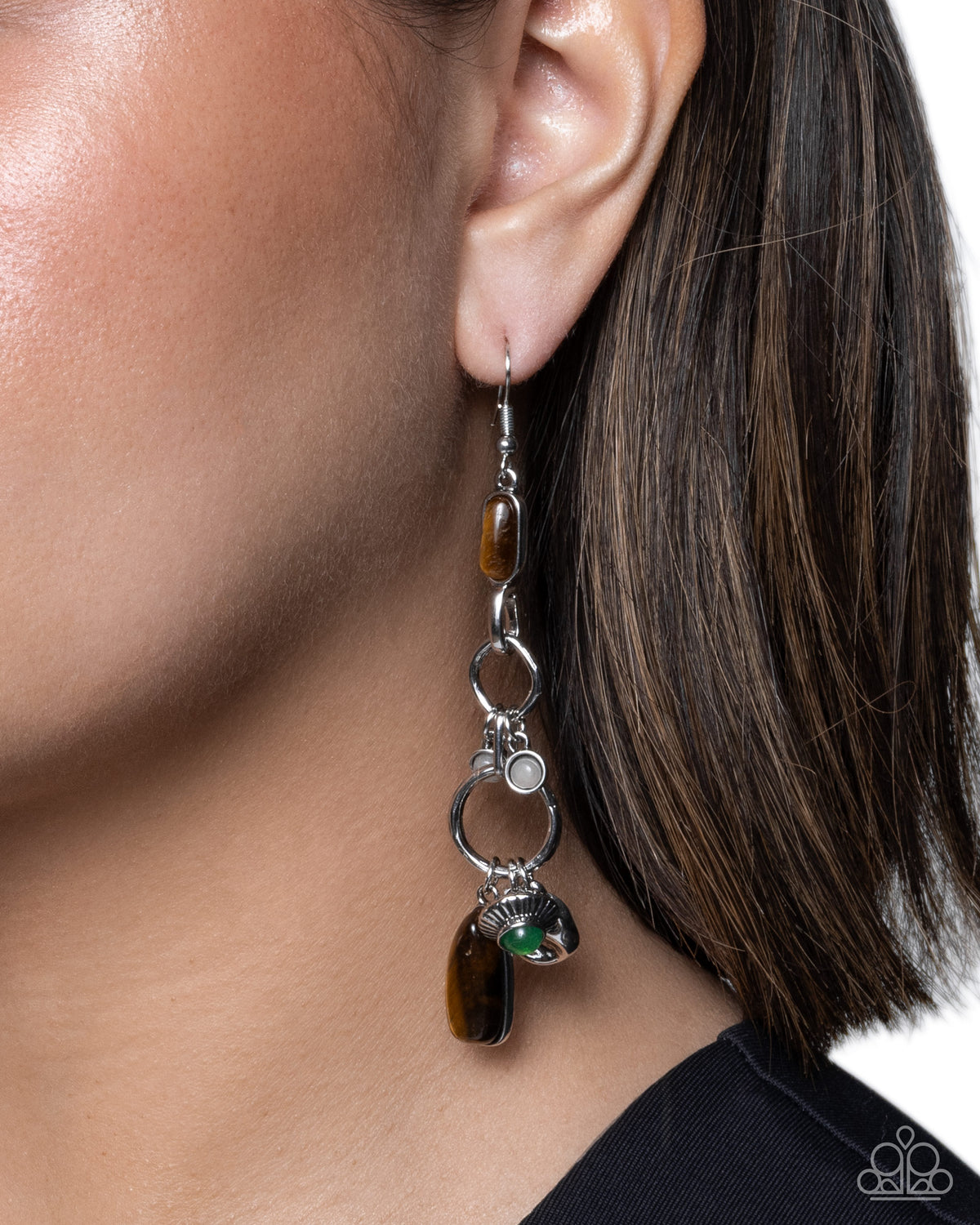 Eclectic Encore - brown - Paparazzi earrings