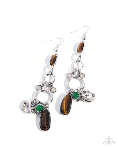 Eclectic Encore - brown - Paparazzi earrings