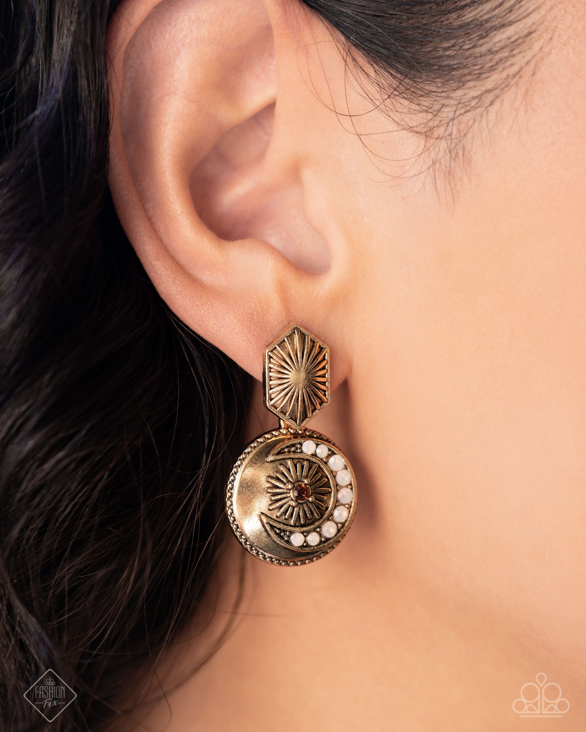 Eclectic Energy - gold - Paparazzi earrings