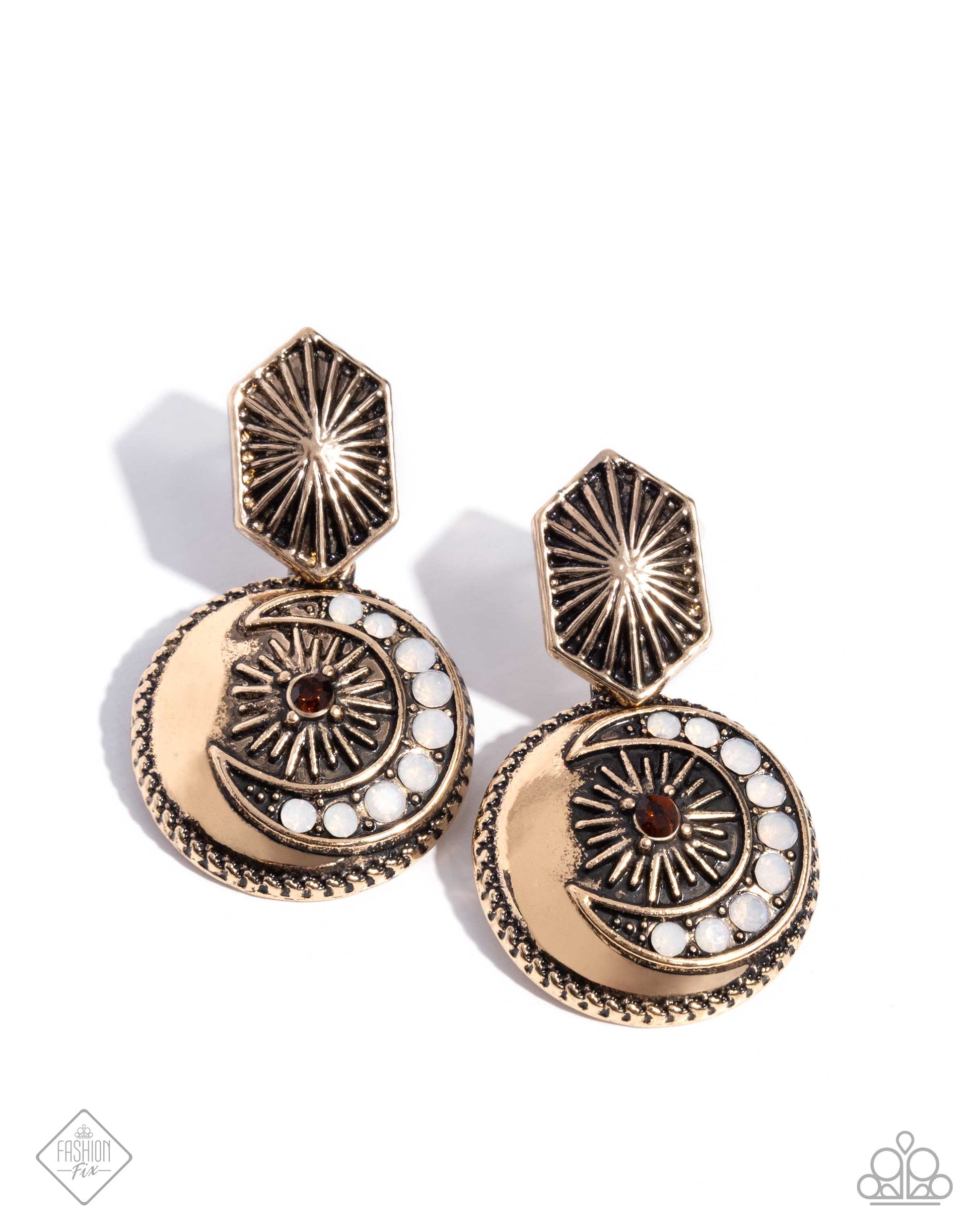 Eclectic Energy - gold - Paparazzi earrings