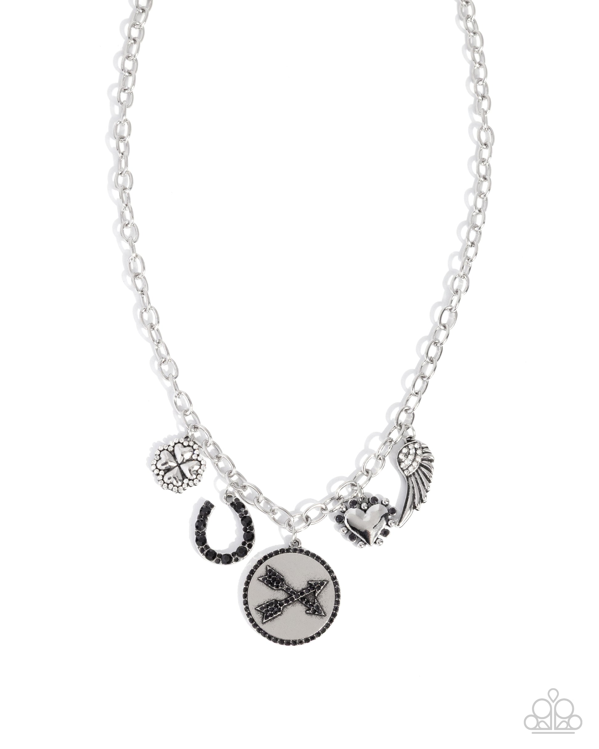 Eclectically Engaged - black - Paparazzi necklace