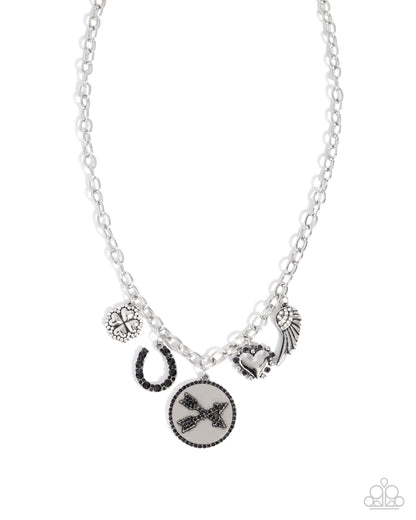 Eclectically Engaged - black - Paparazzi necklace