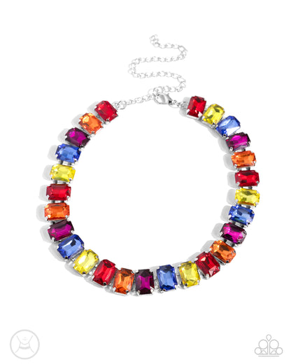 Ecstatic Emeralds - multi - Paparazzi necklace