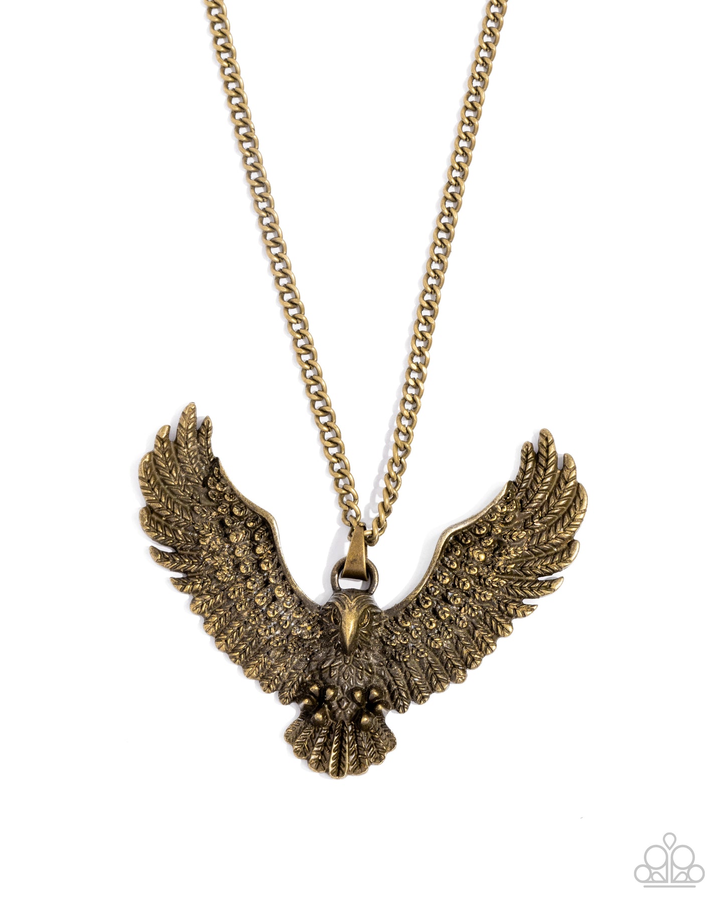Edgy Eagle - brass - Paparazzi necklace