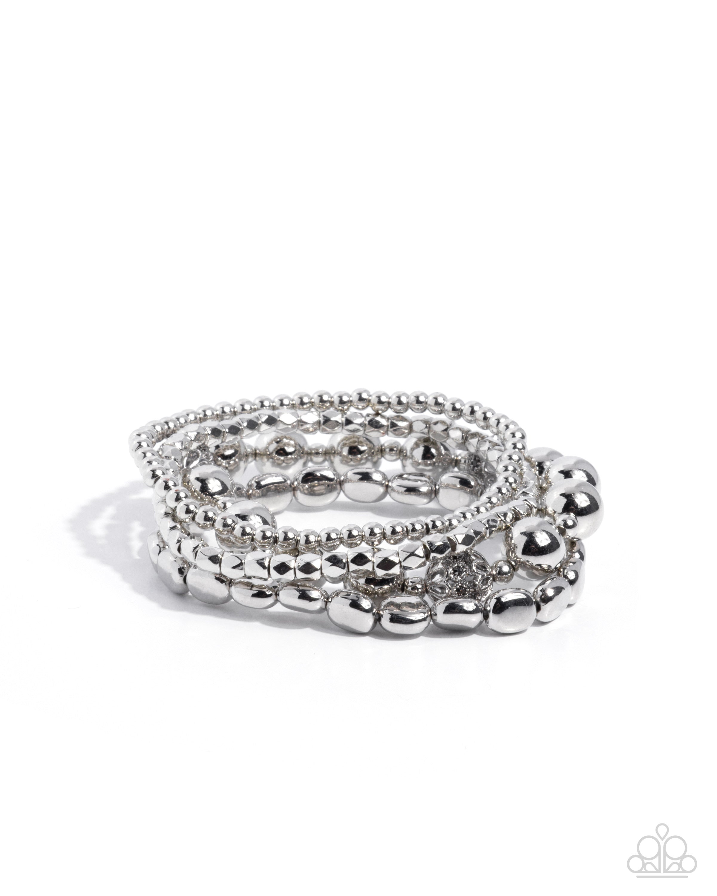 希望価格コメントください！ ALPHABETBRACELET #1 SILVER Edgy Element - silver - Paparazzi bracelet – JewelryBlingThing