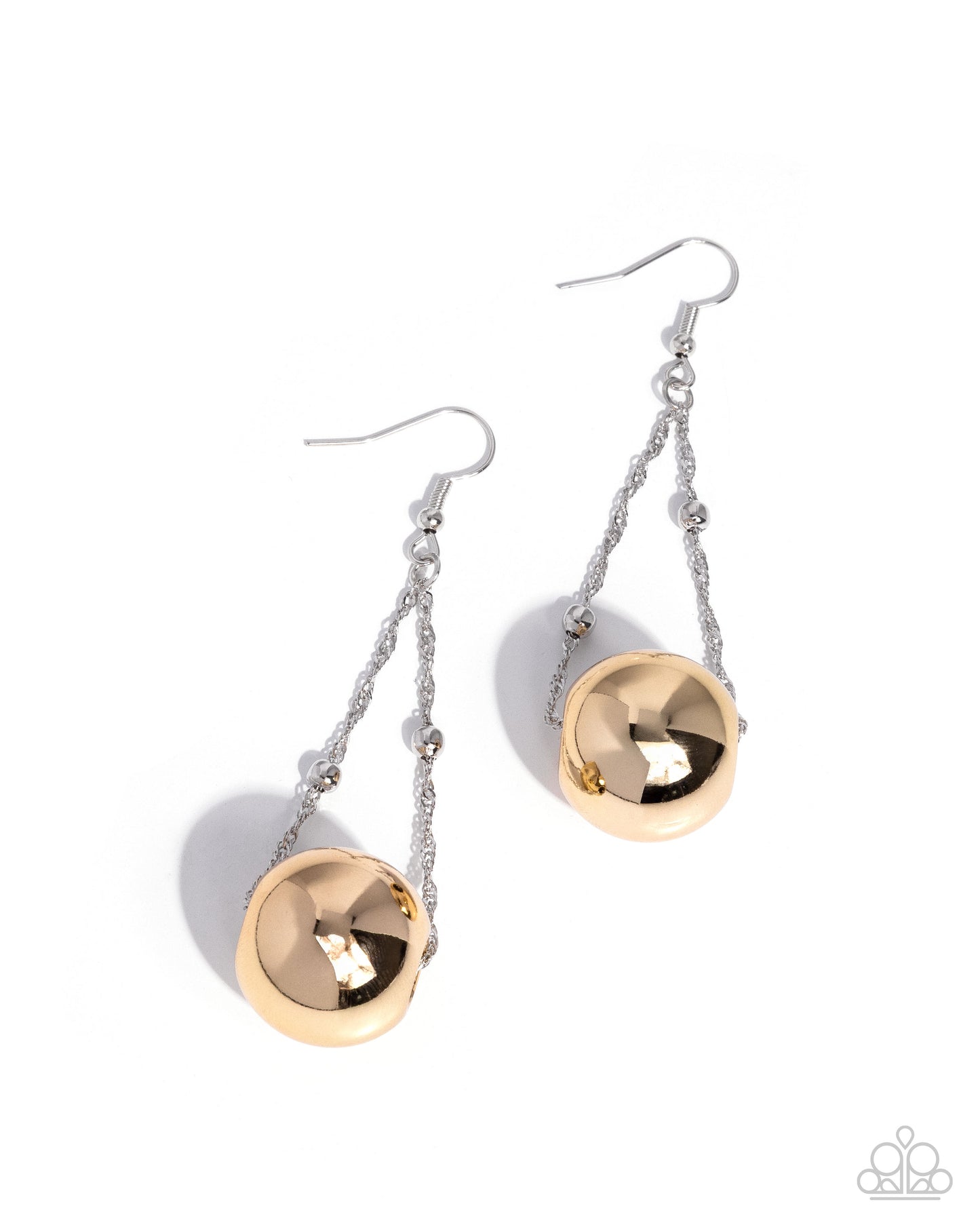 Edgy Emphasis - silver - Paparazzi earrings